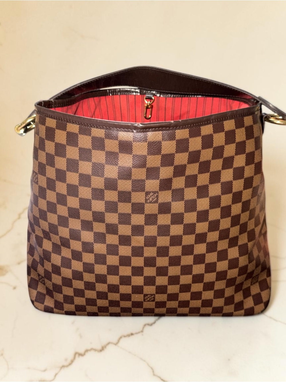 Louis Vuitton Delightful MM NM GUC Damier Ebene Shoulder Hobo Bag N41460 - Picture 6 of 16